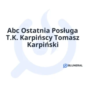 Abc Ostatnia Posługa T.K. Karpińscy Tomasz Karpiński