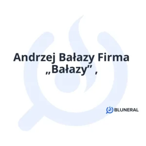 Andrzej Bałazy Firma „Bałazy” ,
