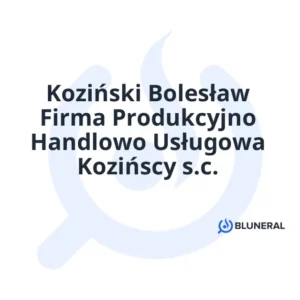 Koziński Bolesław Firma Produkcyjno Handlowo Usługowa Kozińscy s.c.