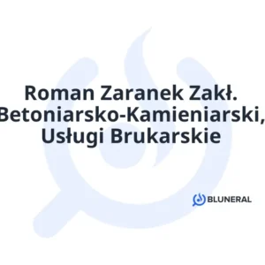Roman Zaranek Zakł. Betoniarsko-Kamieniarski, Usługi Brukarskie