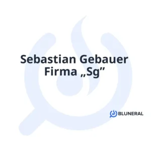 Sebastian Gebauer Firma „Sg”
